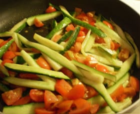 Spaghetti with Mushrooms, Zucchini, and Tarragona – France