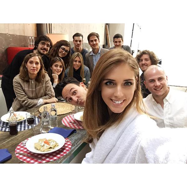 Chiara Ferragni on Instagram: "Italian + Spanish team today, and we all love pasta lunch breaks "
