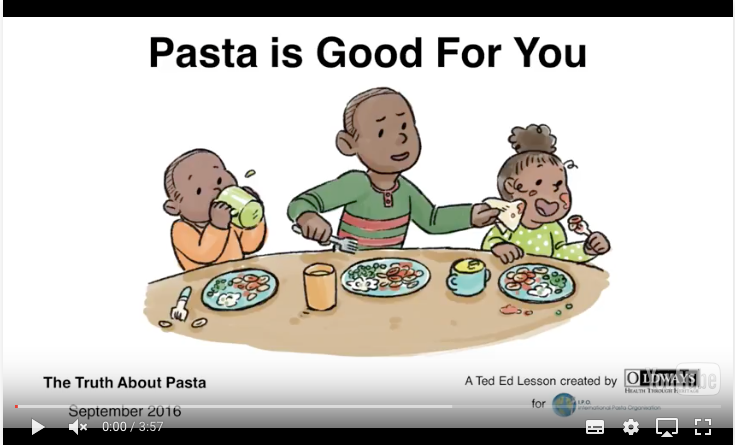 The Truth About Pasta: Pasta is Good For You – Check out our new TED-Ed Lesson !